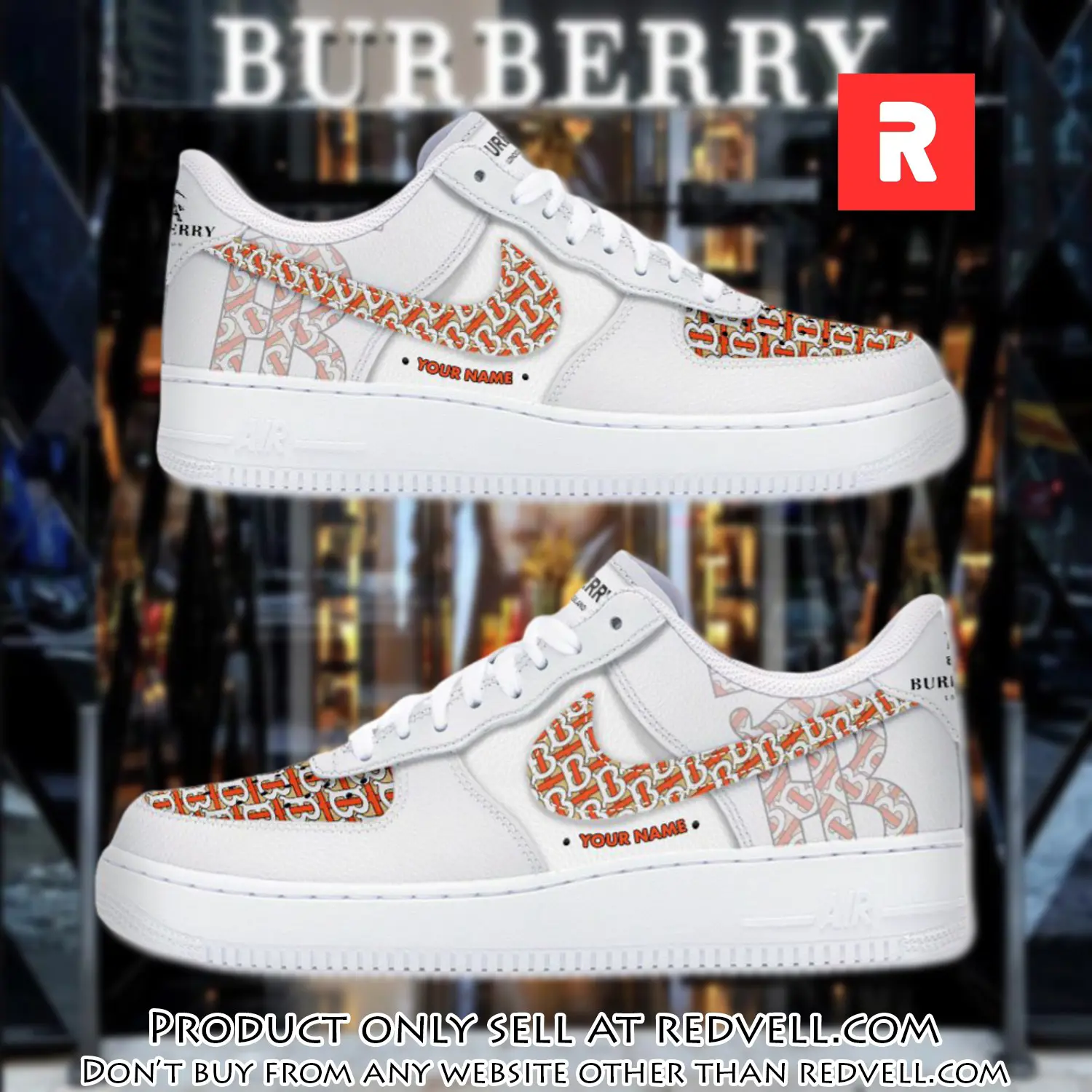 Personalized burberry luxury air force 1 sneakers limited af1 shoes oaf1003 rv3446828